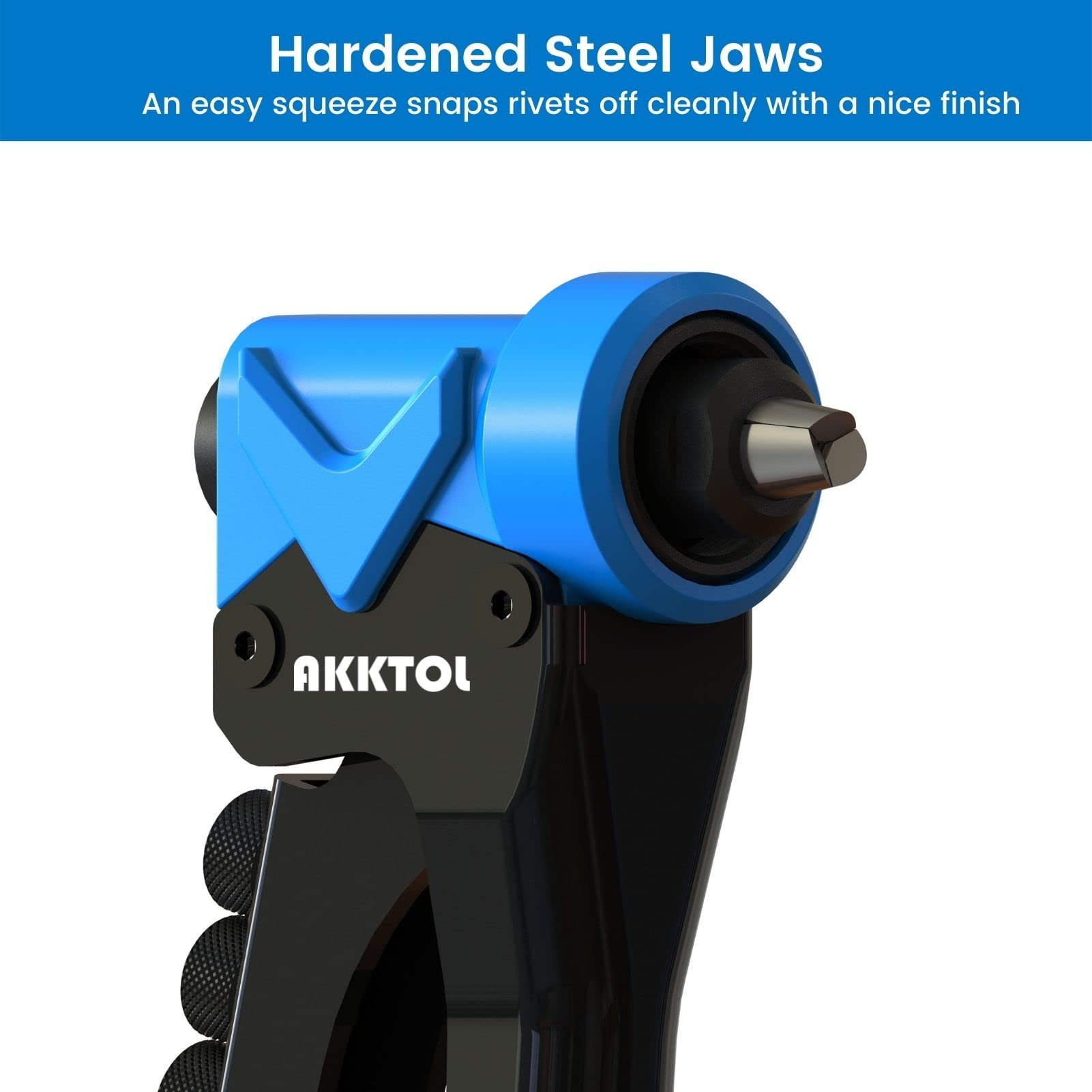 AKKTOL Rivet Gun with 200Pcs Rivets, Pop Rivet Gun with 4