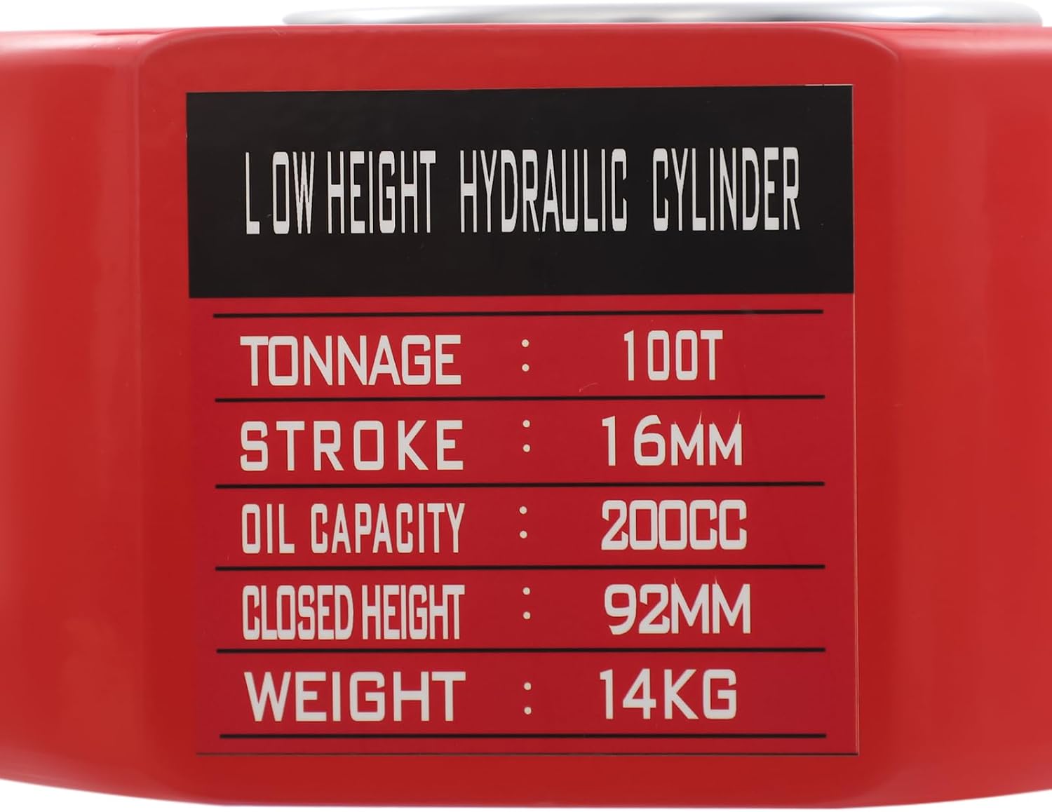 Hydraulic Lifting Cylinders 100 Tons, 16mm Stroke Hydraulic Cylinder Jack Pancake Cylinder Ram Lifting 200cc Stroke Ram Low Profile Flat Lift Cylinder