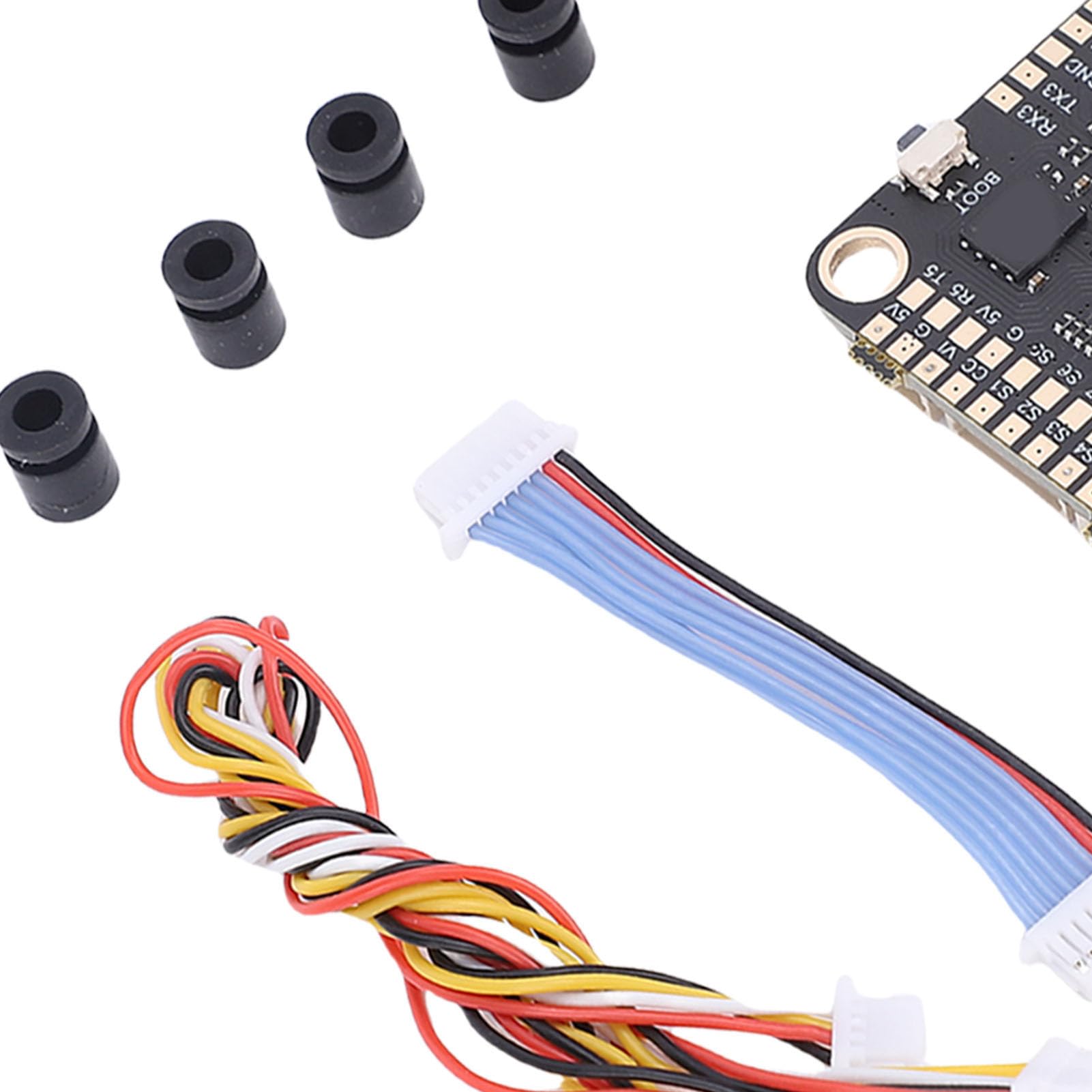 Wakects Controlador de Vuelo de Drones, Pila de Controlador de Vuelo EVA con ESC sin Escobillas 80A, Actualización de Firmware Inalámbrica, Disipador de Calor CNC, Diseño de Múltiples Puertos para