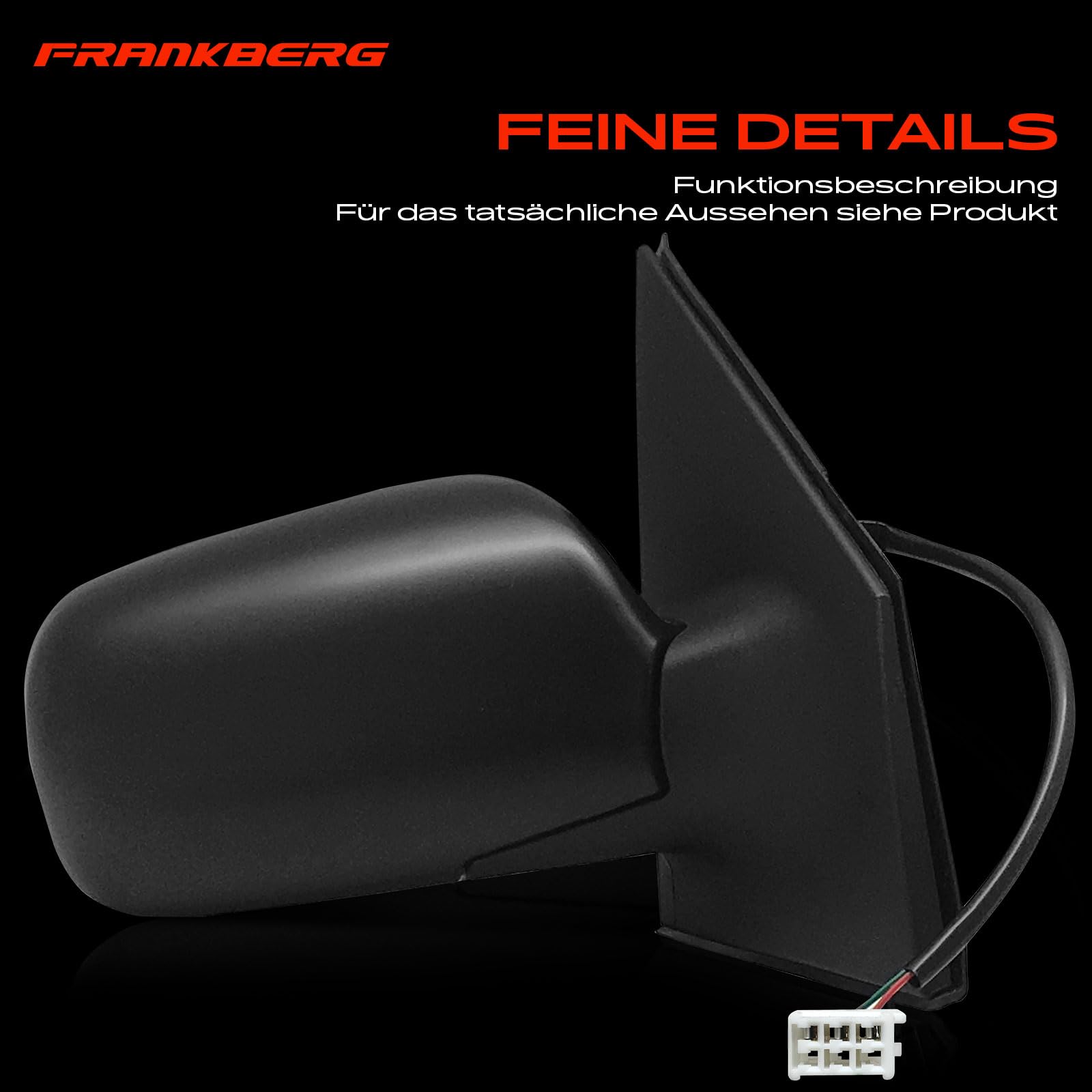 Frankberg Specchio Specchietto Retrovisore Elettrico Destra 3-Poli Compatibile con Yaris P1 1999-2003 Yaris Verso P2 1999-2003 Replace# 879100D902