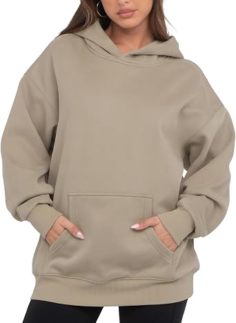 Oversized Hoodies for Women Trendy Fleece Sweatshirts Casual Hooded Sweatshirt with Pockets Long Sleeve Y2K Hoodies