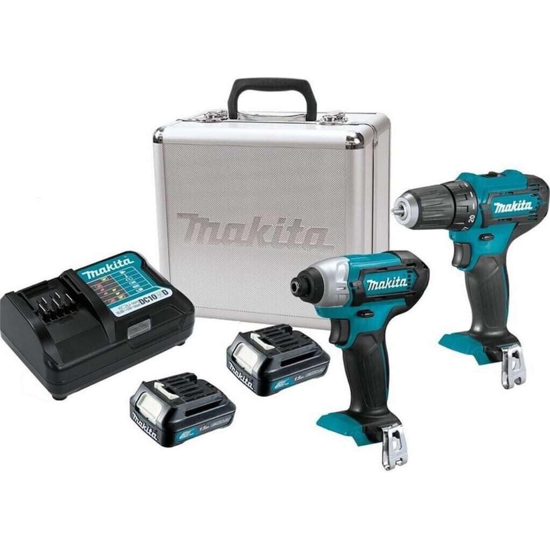 MAKITA CLX224X Combopack 12 V (2 x 1,5 ah) taladro (DF33D) y destornillador de impacto (TD110DZ) No Color