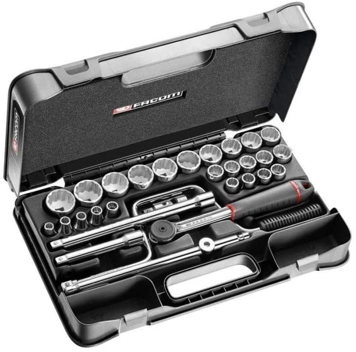 FACOM SL.161-5P12 cliquet et douilles 1/2" coffret 12 pans métriques d'atelier