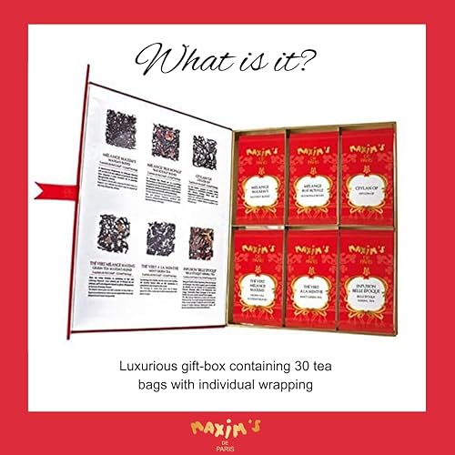 Miniatura 4 de Maxim's de Paris - Colección de 30 bolsas de té surtidas, caja de regalo de 2.01 oz
