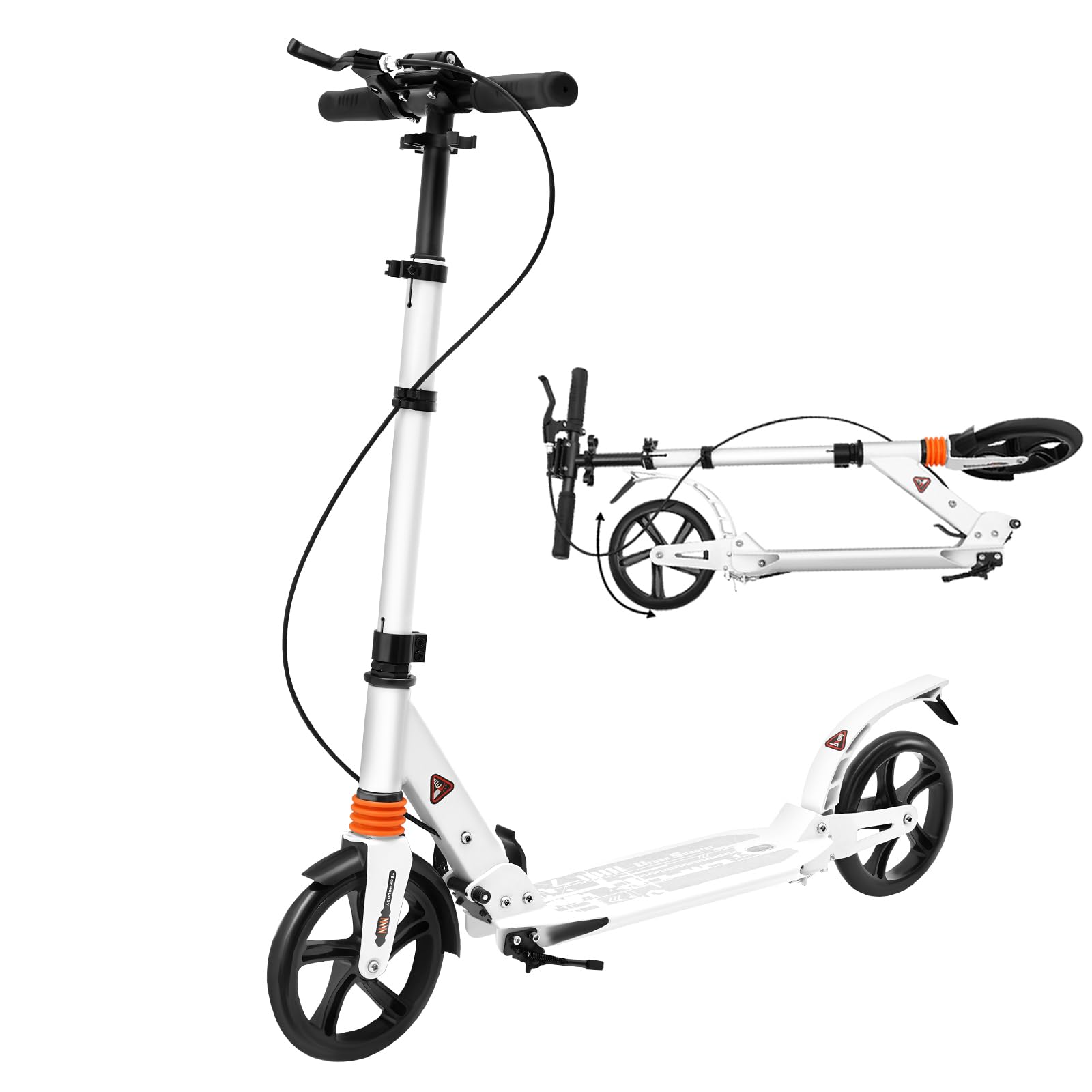 Adult Scooter Folding Height Adjustable PU Wheels for Girls Boys Teens Up to 100kg