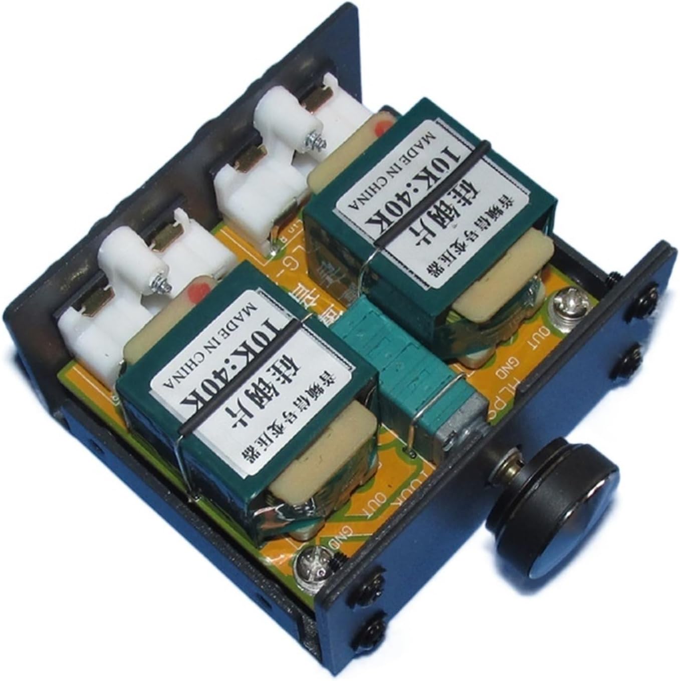 MeLphi 10K: 40K Wide Frequency Response Super Ares 2 Times Signal Boost Amplifier Audio Transformer Silicon Steel Sheet Boost Transformer (Color : with Common Switch)