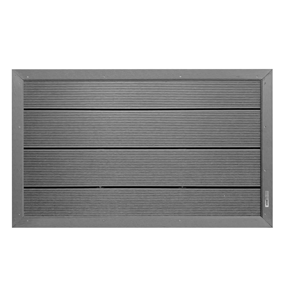 Home Deluxe - WPC Bodenplatte Gaia - Farbe: Anthrazit, 105 x 63 x 5,5 cm - rutschfest und Splitterfrei I Solarduschenzubehör Fußmatte