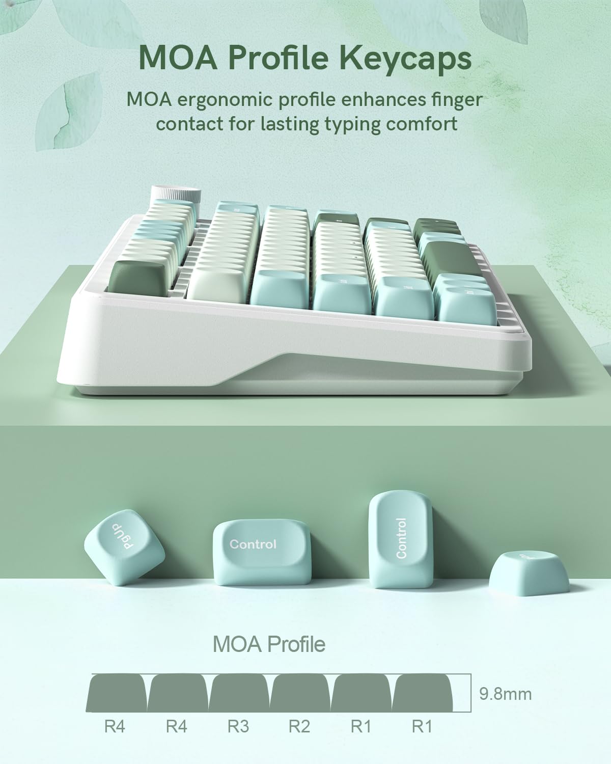 Womier キーキャップ MOAプロファイル PBT染料昇華キーキャップ 126キー | MXチェリースイッチ対応, ANSI 60%/75%/96%/104%, カスタムキーボード用, メカニカルキーボード対応