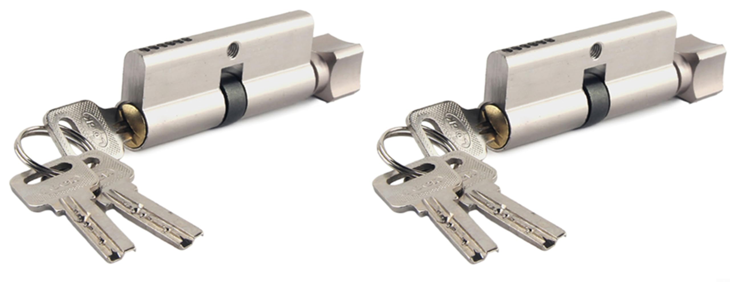 4 Pcs 35T/35 Thumb Turn Euro Cylinder Lock (70mm),Euro Door Barrel Lock with 3 Keys, Anti-Pick Door Lock with Key, High Security for Wooden, UPVC and Composite Doors (2pack)