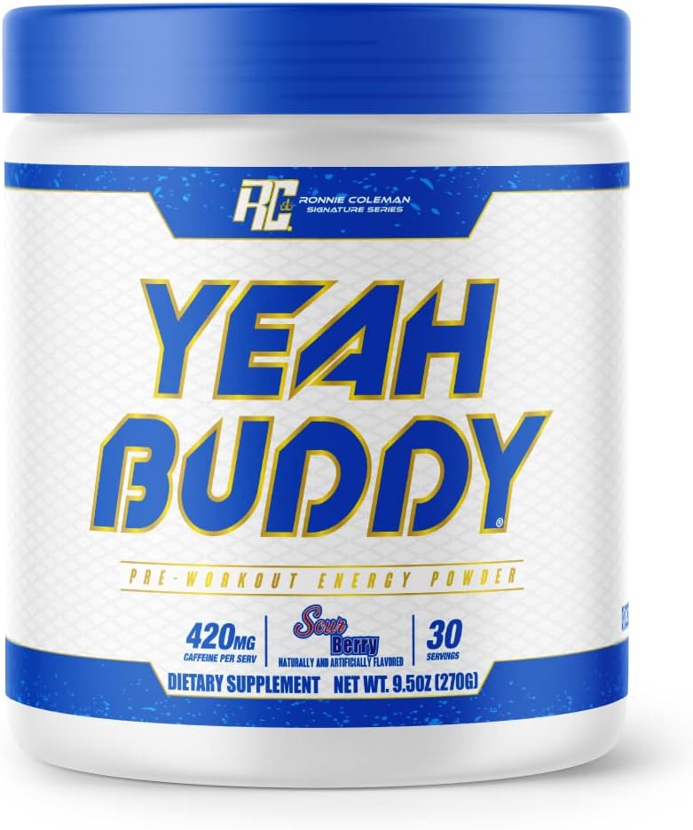 Ronnie Coleman Signature Series Yeah Buddy Pre-Workout Supplement powder- Pack of 240 g (Sour Berry)
