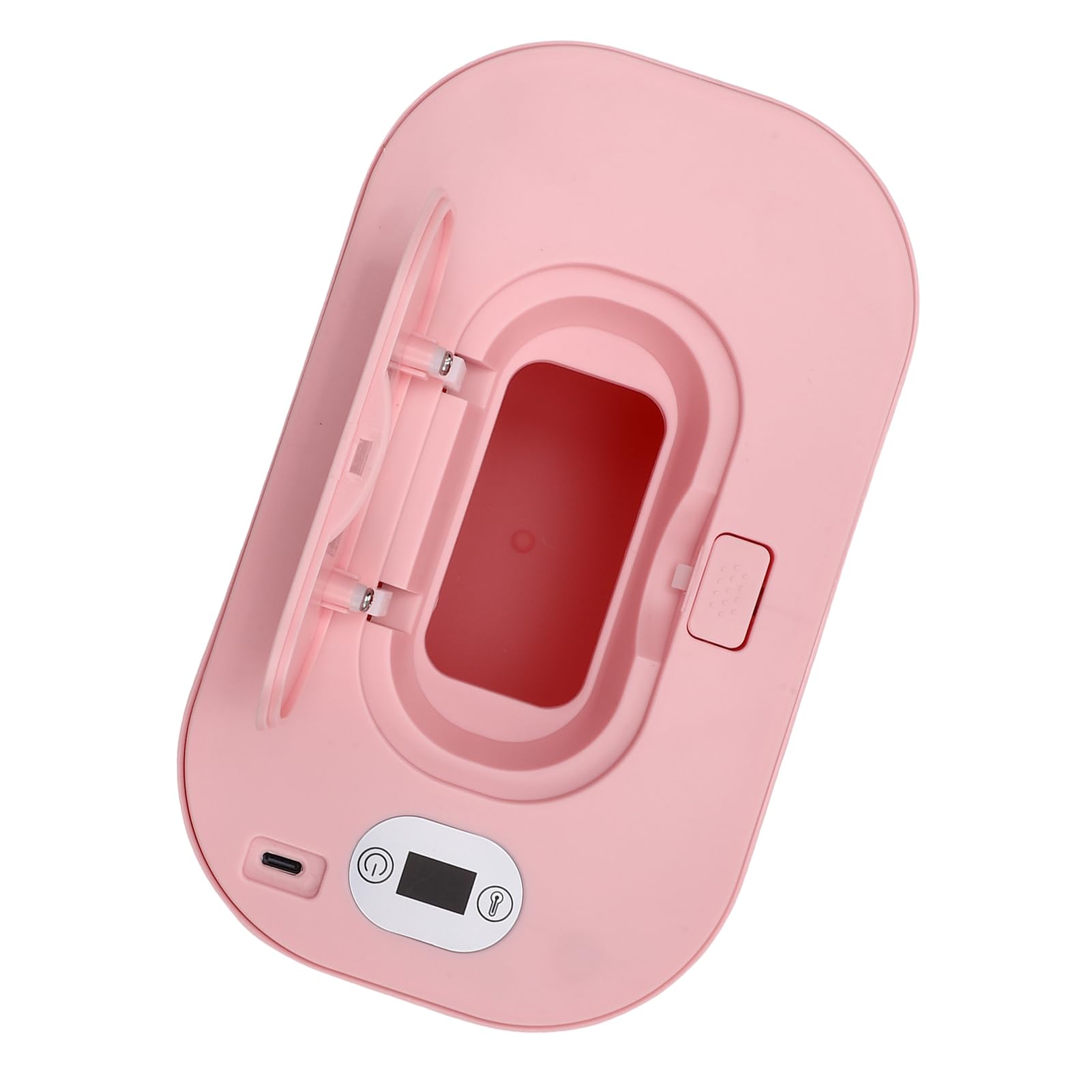 Chauffe-lingettes Portable alimenté par USB, Chauffage Rapide et Uniforme, pour la Maison, la Voiture et l'extérieur (Réglage de la température rosée)