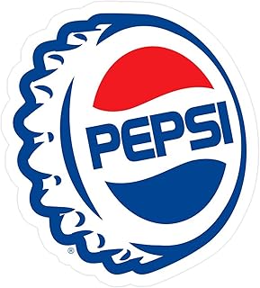 90S Pepsi Logo Cap Small Die Cut Sticker, 3"x4" Glossy Finish