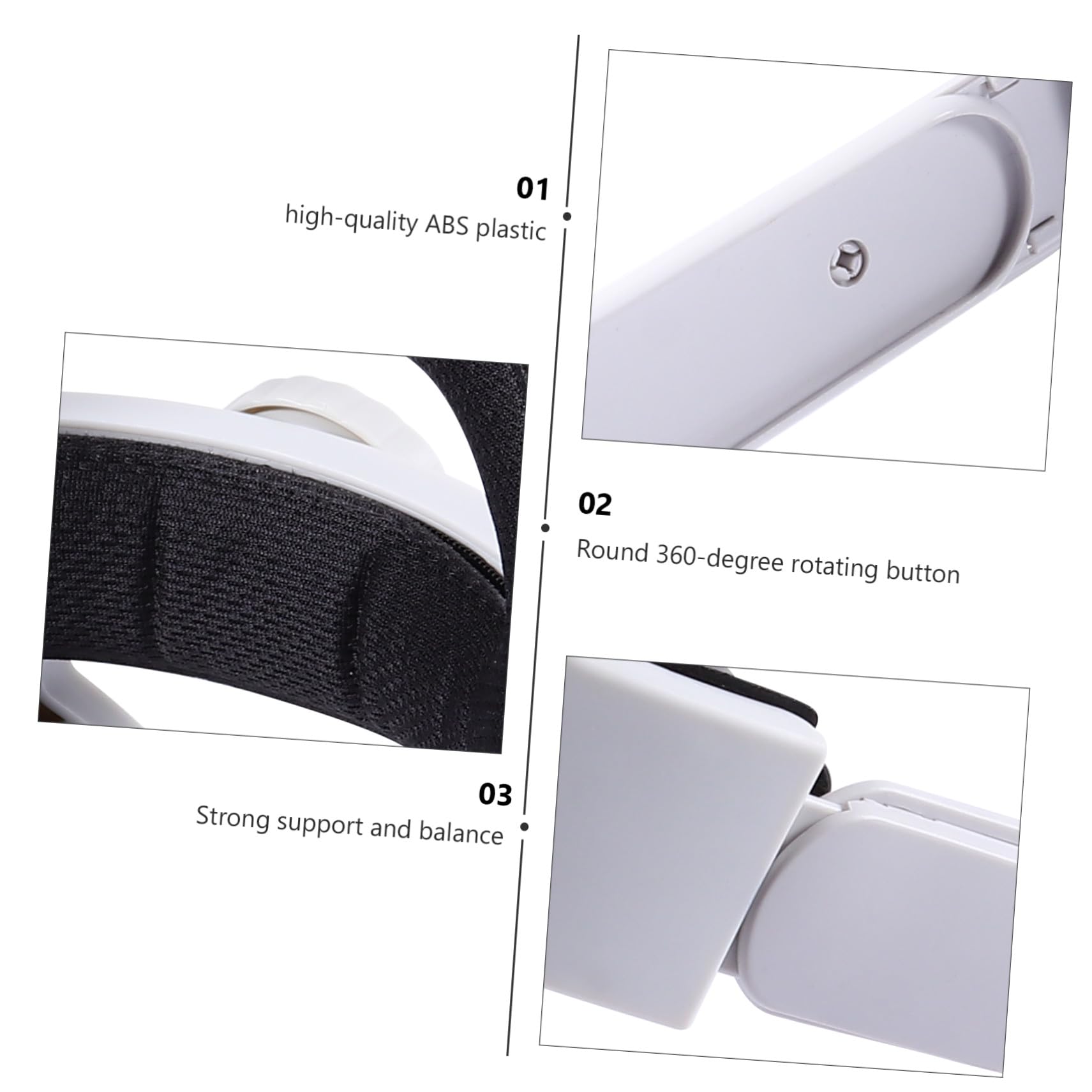 Verstellbares VR Headset Kopfband mit Rutschfestem Support Drehbar Leichter Abs Materialmix für Komfortabel und Langlebig Kompatibel mit VR Zubehör