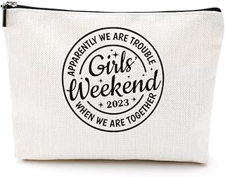 Makeup Bag Weekender Bags for Women Girls Trip Cosmetic Bag Weekend Travel Bag Gifts for Friend Sister Girls Aunt Mom Her Birthday Friendship Holiday Vacation Summer Beach Gifts Girls Weekend 2023