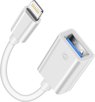 USB to Lightning Adapter [Apple MFi Certified], lightning to USB Adapter Cable Lightning Male to Female 3.0 OTG Adapter for iPhone 14 13 12 11 iPad,Supports usb Flash Drives,MIDI Keyboards,Cameras
