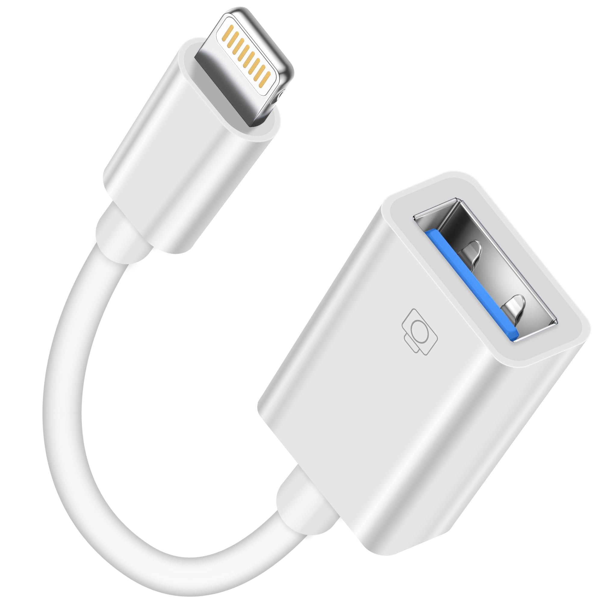 Lightning auf USB Adapter [Apple MFi-Zertifiziert], Lightning USB Adapter Handy USB Stick Adapter Kabel USB 3.0 OTG Adapter für iPhone 14 13 12 11, Unterstützt Sticks, MIDI Keyboards, Kartenleser