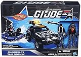 G.I. Joe 50th Anniversary Danger at the Docks Toys R Us Exclusive with Cobra Night Raft, VAMP Mark II Attack Vehicle (Grey & Black Camo Version), Flint & Cobra Eel Action Figures