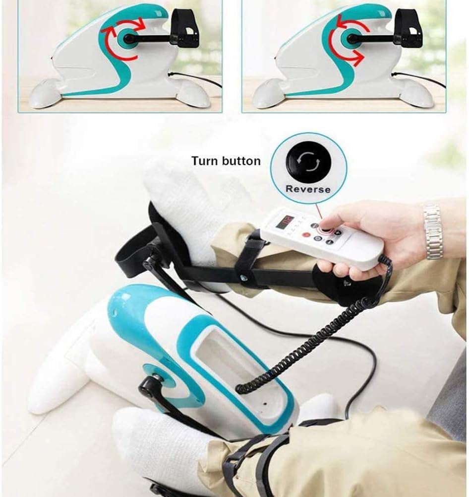 Under Desk Exercise Bike Pedal Exerciser Mini Arm and Leg Exercise Cycle Bike with LCD Display, Home Hemiplegia Rehabilitation Training Bike Machine