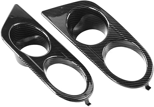 Miniatura 5 de Aramox Protector de luz antiniebla, 2 piezas de parachoques delantero Foglight Cover Dual Hole Accesorio de coche apto para E46 M3 2001-2006 (estilo