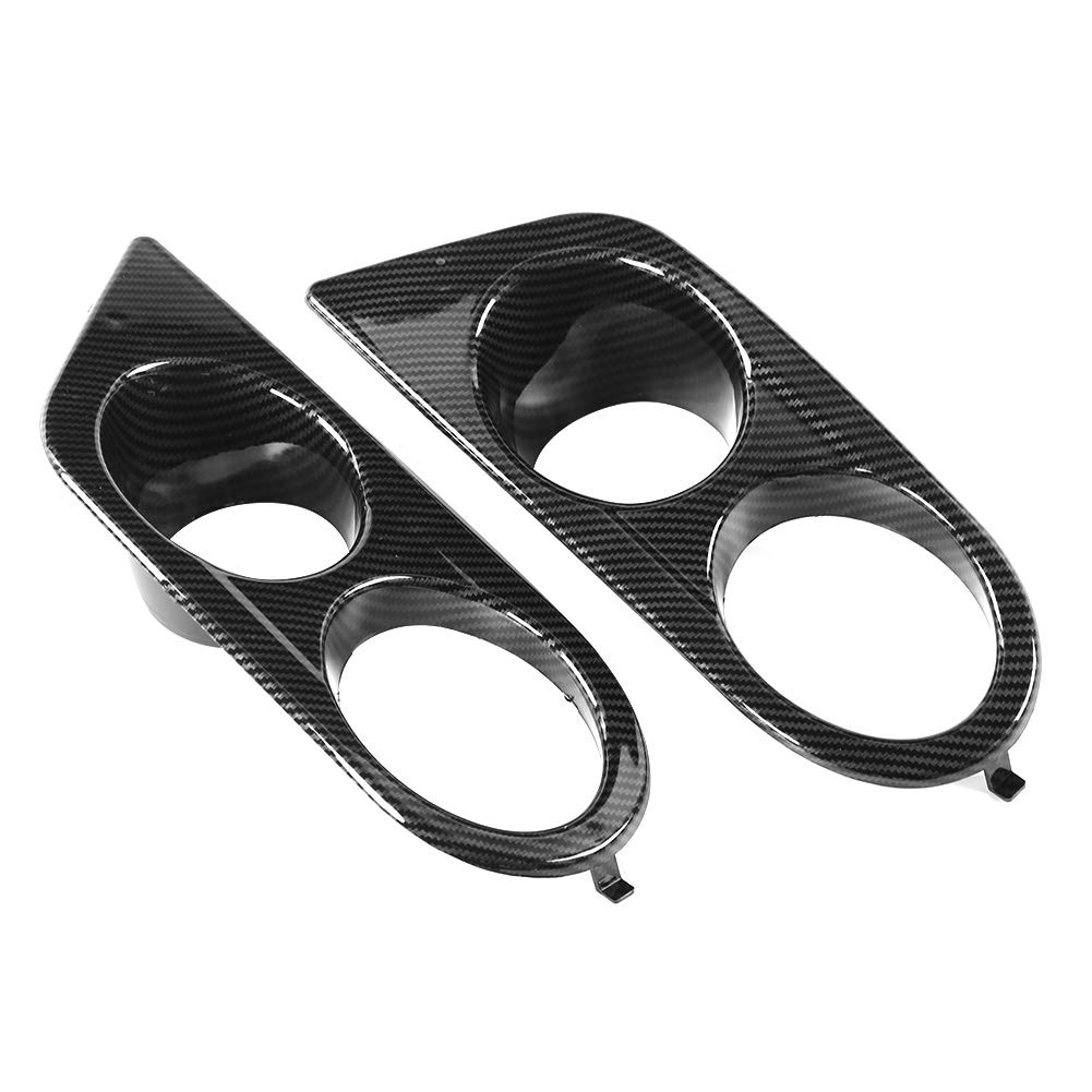 OUKENS Copri fendinebbia, 2 pezzi Paraurti anteriore Copri fendinebbia Accessorio per auto a doppio foro adatto per E46 M3 2001-2006(fibra di carbonio)