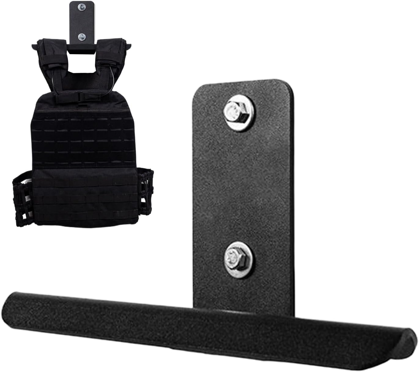 Weight Vest Plates Holder - Heavy Duty Tacticals Vest Hanger, Gym Storage Organizer, Wall Mounted Rack | Home Fitness Equipment Storage Solution for Garage Office Shop Room Bicycles Footballs