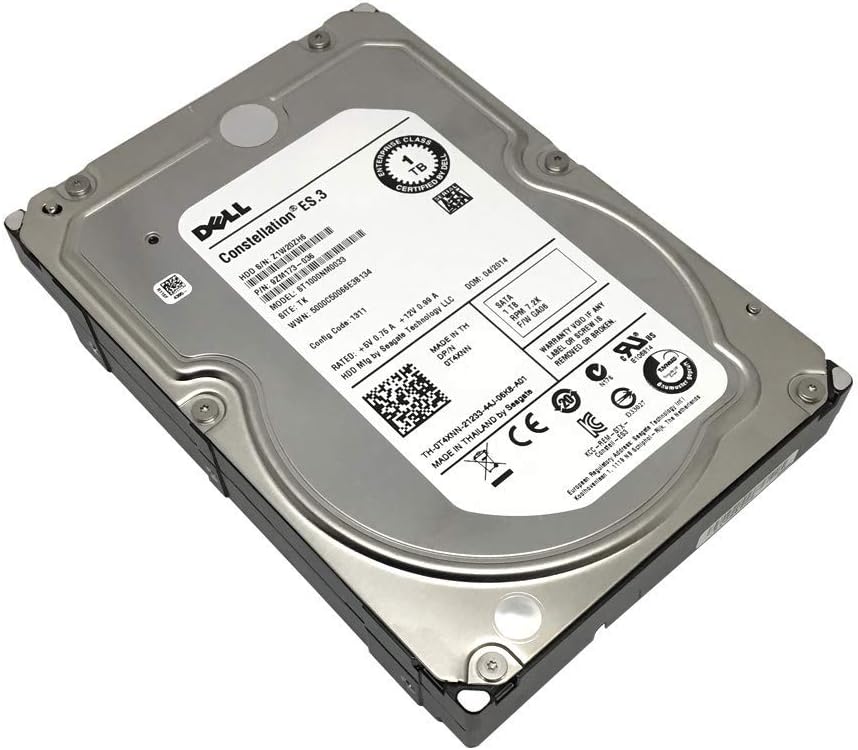 DELL/Seagate ST1000NM0033 1TB 7200RPM 128MB Cache SATA 6Gb/s 3.5-inch Internal Hard Drive OEM - w/1 Year Warranty (Renewed)