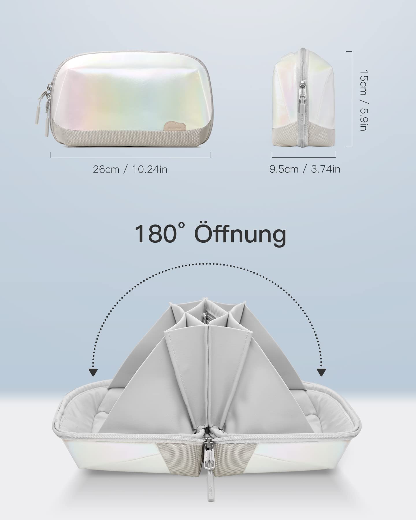 Inateck Elektronik Case, Spritzwassergeschützte Zubehörtasche, USB Kabel Gadget Organizer Tasche, Reisefreundlich