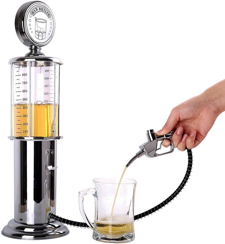 Gas Pump Whiskey / Bourbon Decanter - Liquor Dispenser for Vodka, Rum, Wine, Tequila or Scotch Decanter is Stainless Steel