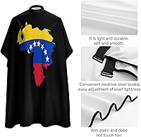 Vista 4 de Capas impresas con mapa de la bandera de Venezuela para peluquería profesional para hombres y mujeres