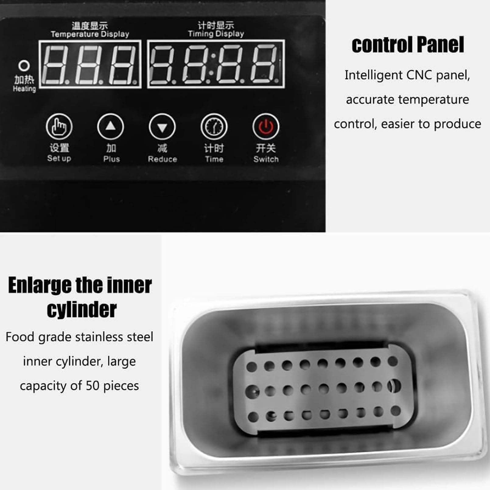 Cuociuova Elettrico Professionale per cuocere Le Uova, 800 Watt, Fino a 50 Uova, Acciaio Inossidabile