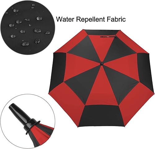Miniatura 190 de G4Free - Paraguas de golf de apertura automática de 47, 54, 62 y 68 pulgadas - Paraguas extragrande con doble toldo, ventilado, a prueba de viento