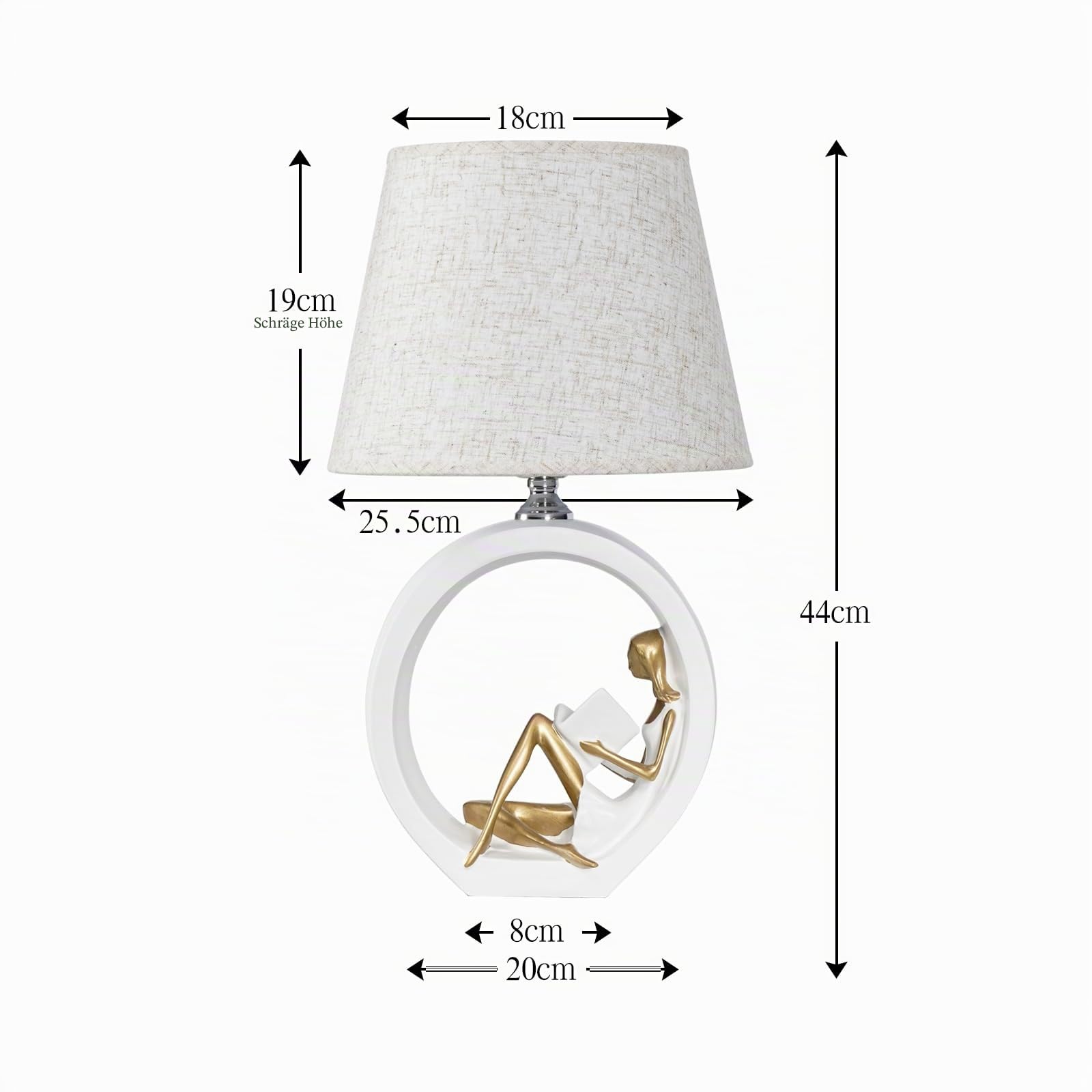 Leselampe für Mädchen, kreative und romantische Schlafzimmer, Nachttischlampe, schlicht, modern, LED-Tischlampe mit Dimmschalter, Dekoration für Zuhause, Wohnzimmer