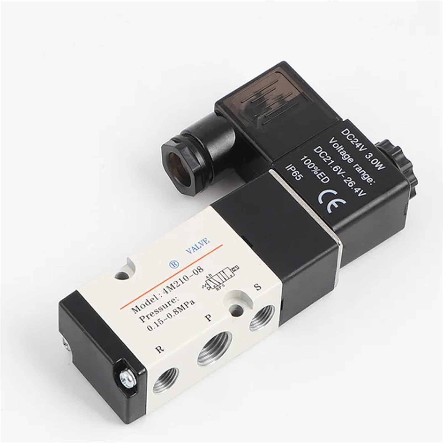 5 Way 2 Position Electir Solenoid Valve 4M210-08 4M310-10 1/4" 3/8" 1/2" DC12V 24V AC110V 220V Pneumatic Parts Air Control Valve(4M310-10,DC12V)