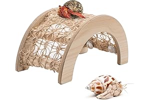 Hermit Crab Climbing Bridge, Wooden Platform, Rope Bridge, Hideout, Tank Accessory, Small Animals