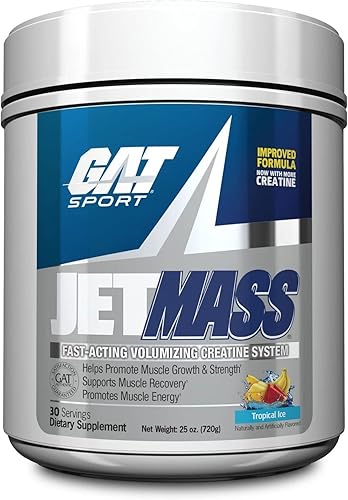 GAT Sport JetMass - Sistema de creatina voluminizadora de acción de hechos 30 porciones hielo tropical