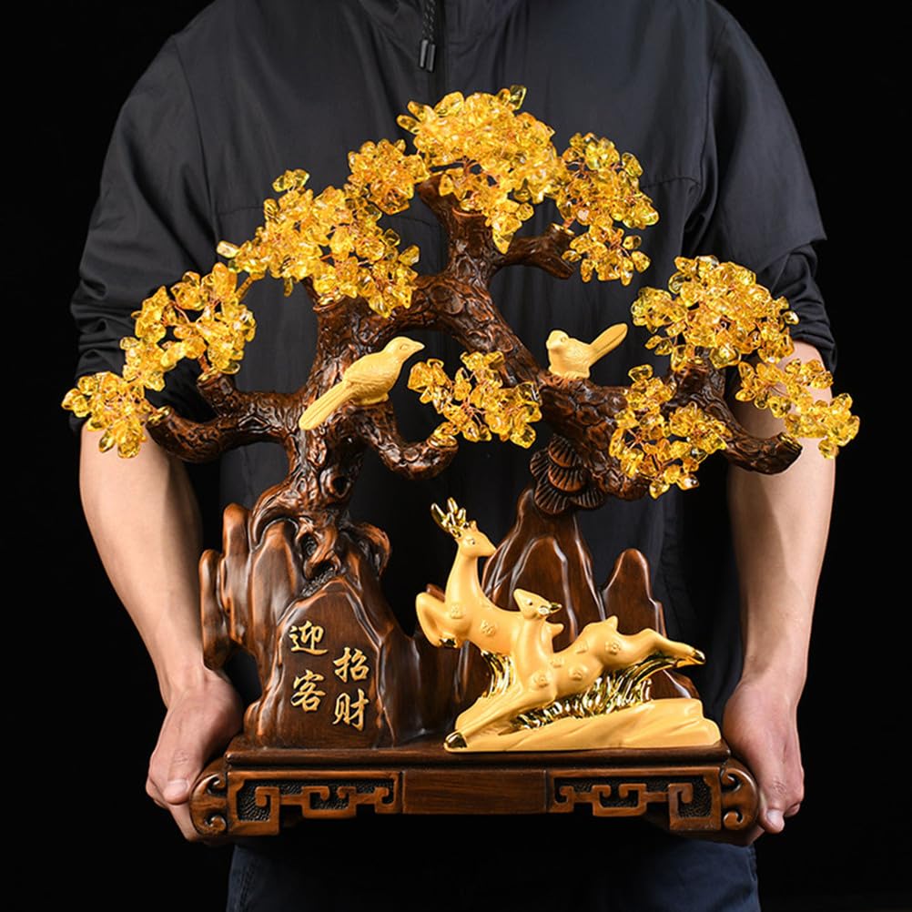 Feng Shui drzewko pieniędzy duża sosna stół w stylu Bonsai dekoracja Feng Shui drzewko pieniędzy dla bogactwa i powodzenia dla biura ozdoby do domu,Elephant,S