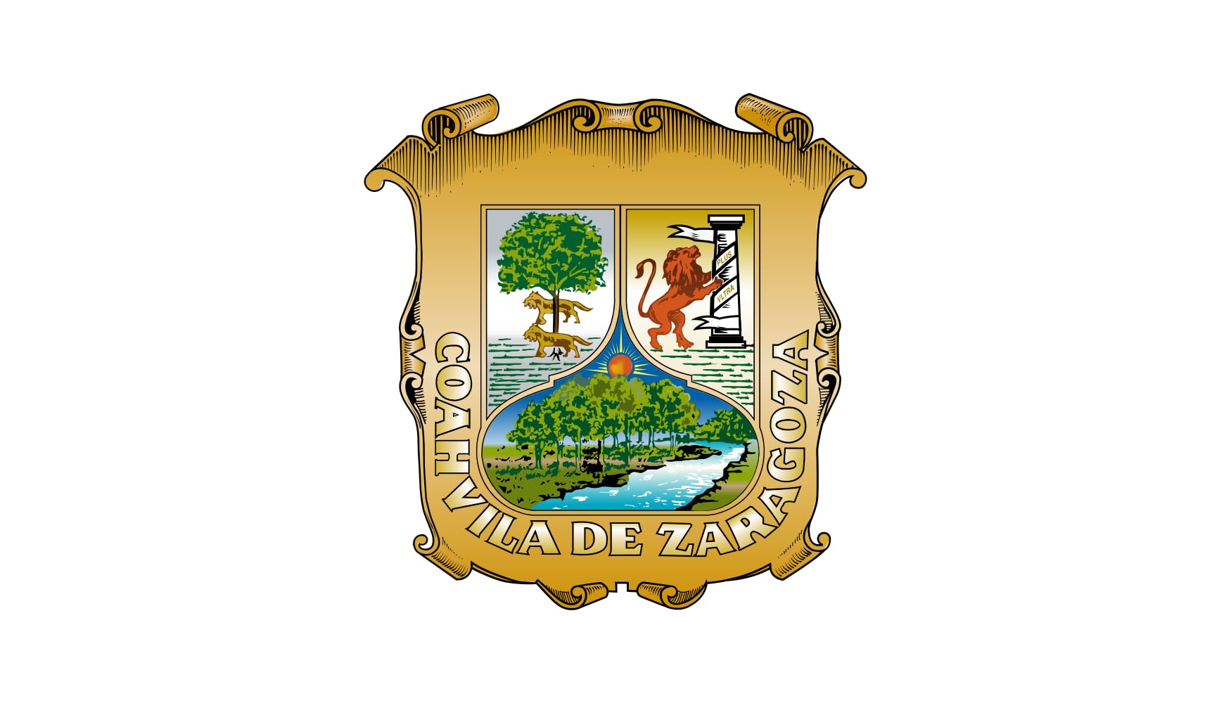 Drapeau Coahuila de 1.5m² avec finitions grand paysage haut de gamme