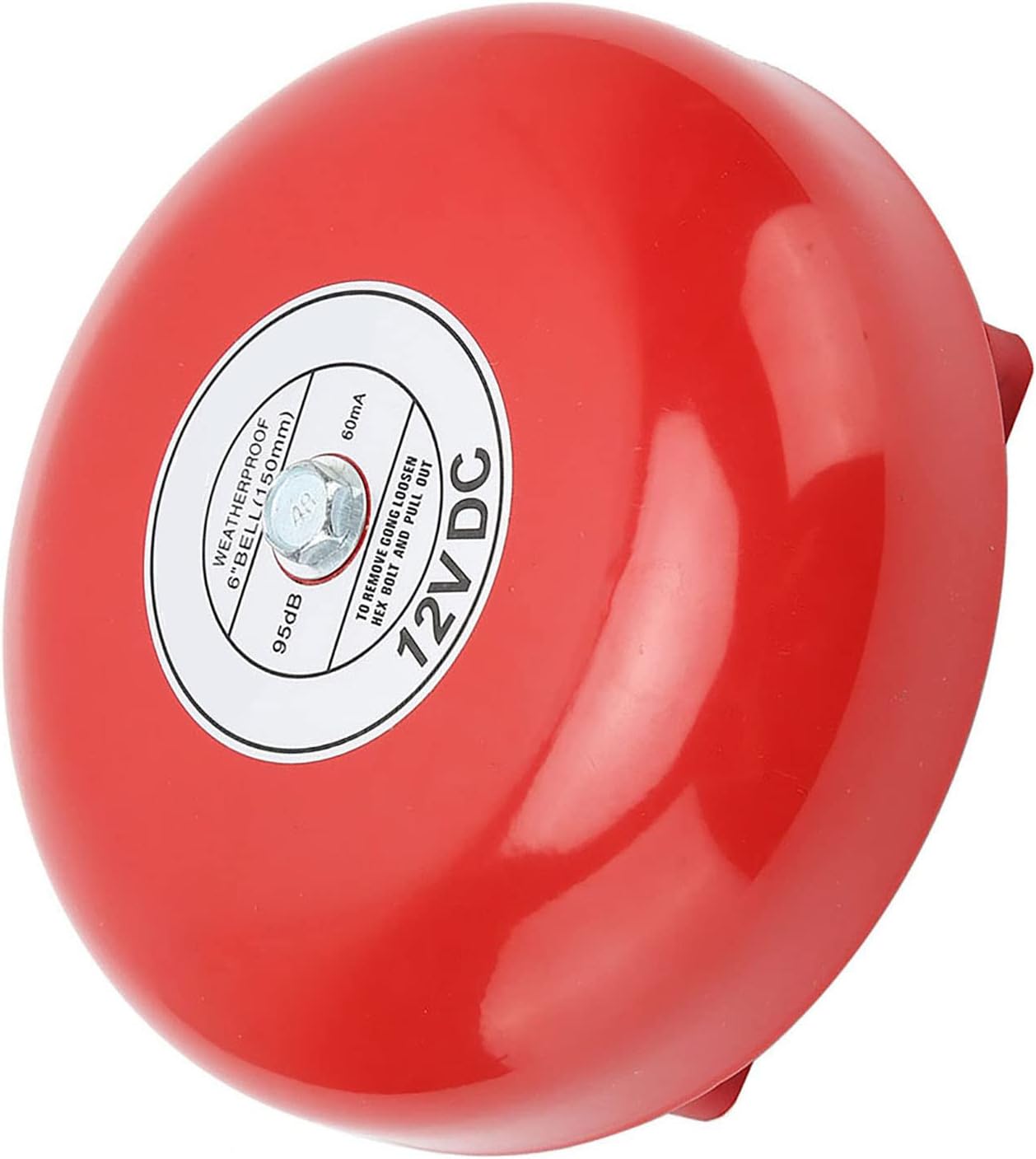 Sonew 6 Inches Electric Bell Stainless Steel Internal Strike Type Alarm Bell, Security Bell 120 VAC (12V)