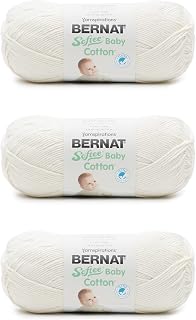 Bernat Softee Baby Cotton Yarn for Crocheting Soft, Cotton, 3-Pack