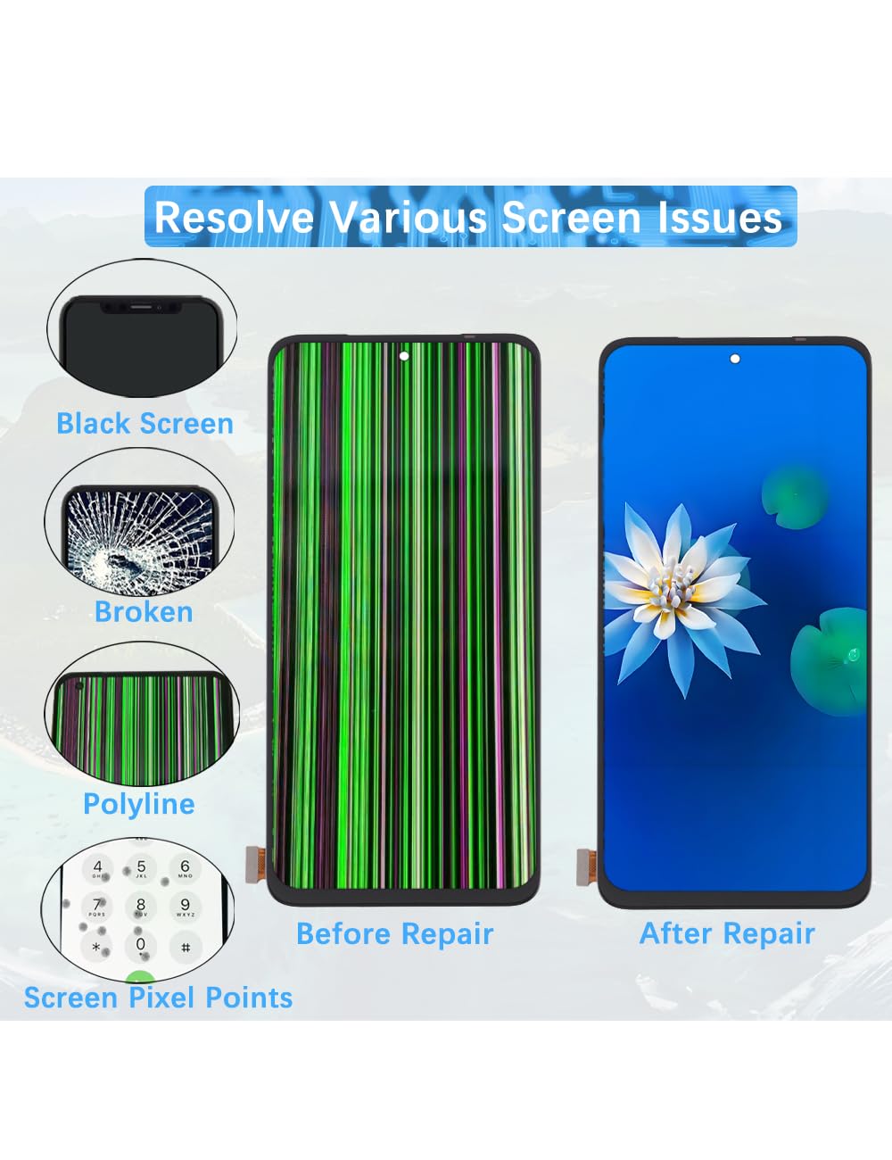 H&LYCYJ Schermo Display per Xiaomi Redmi Note 11/Note 11s 4G TFT 2201117TG 2201117TI 2201117SY 2201117SL LCD Schermo di Ricambio Assembly con kit