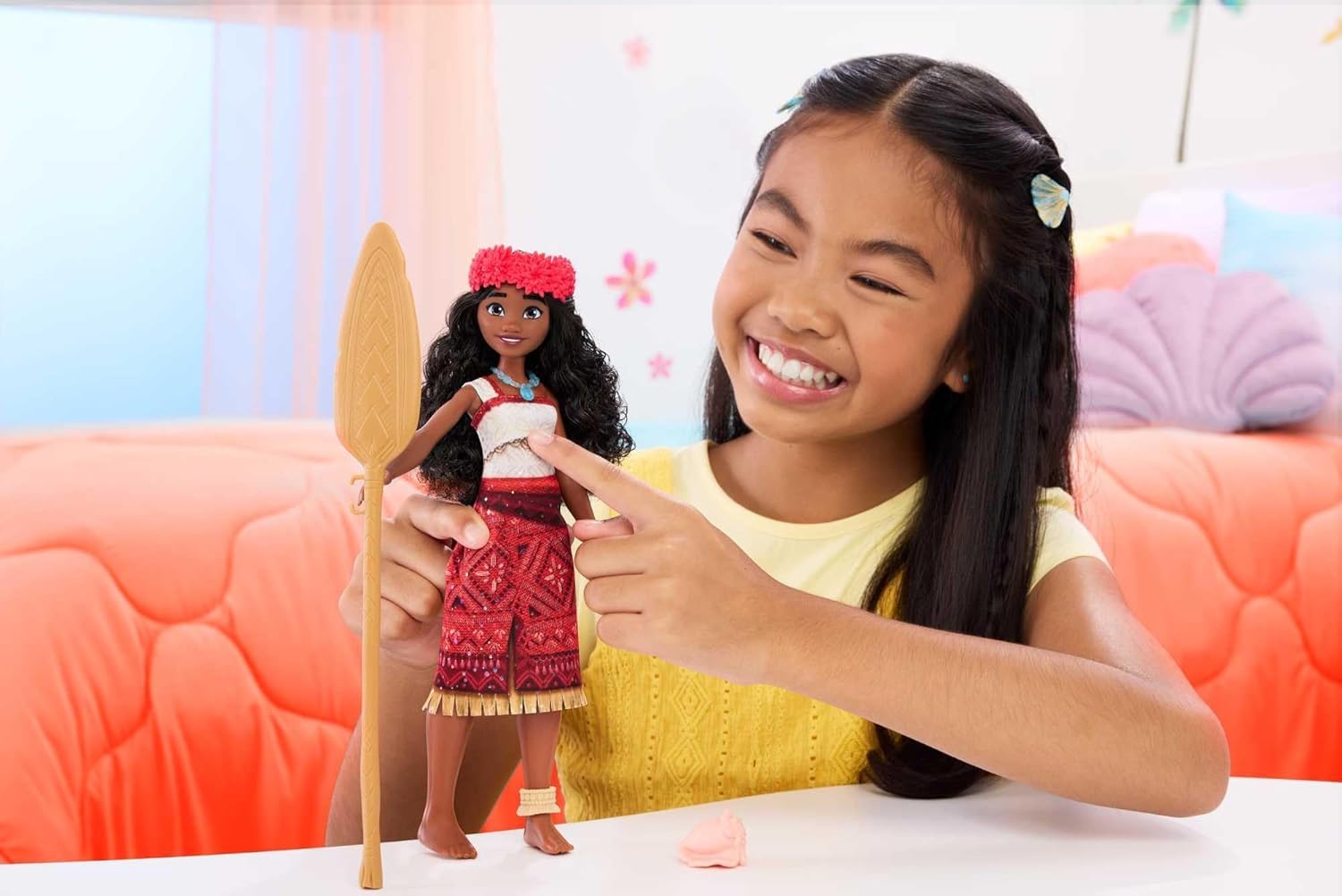 Mattel Disney Vaiana 2 Singing Adventure Vaiana Doll with Signature Outfit & Accessories - Image 2