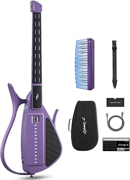 Enya CYBER-G Stringless Smart Guitar, Foldable Travel Backing Guitarra & Cyber G Guitar Keyboard Module