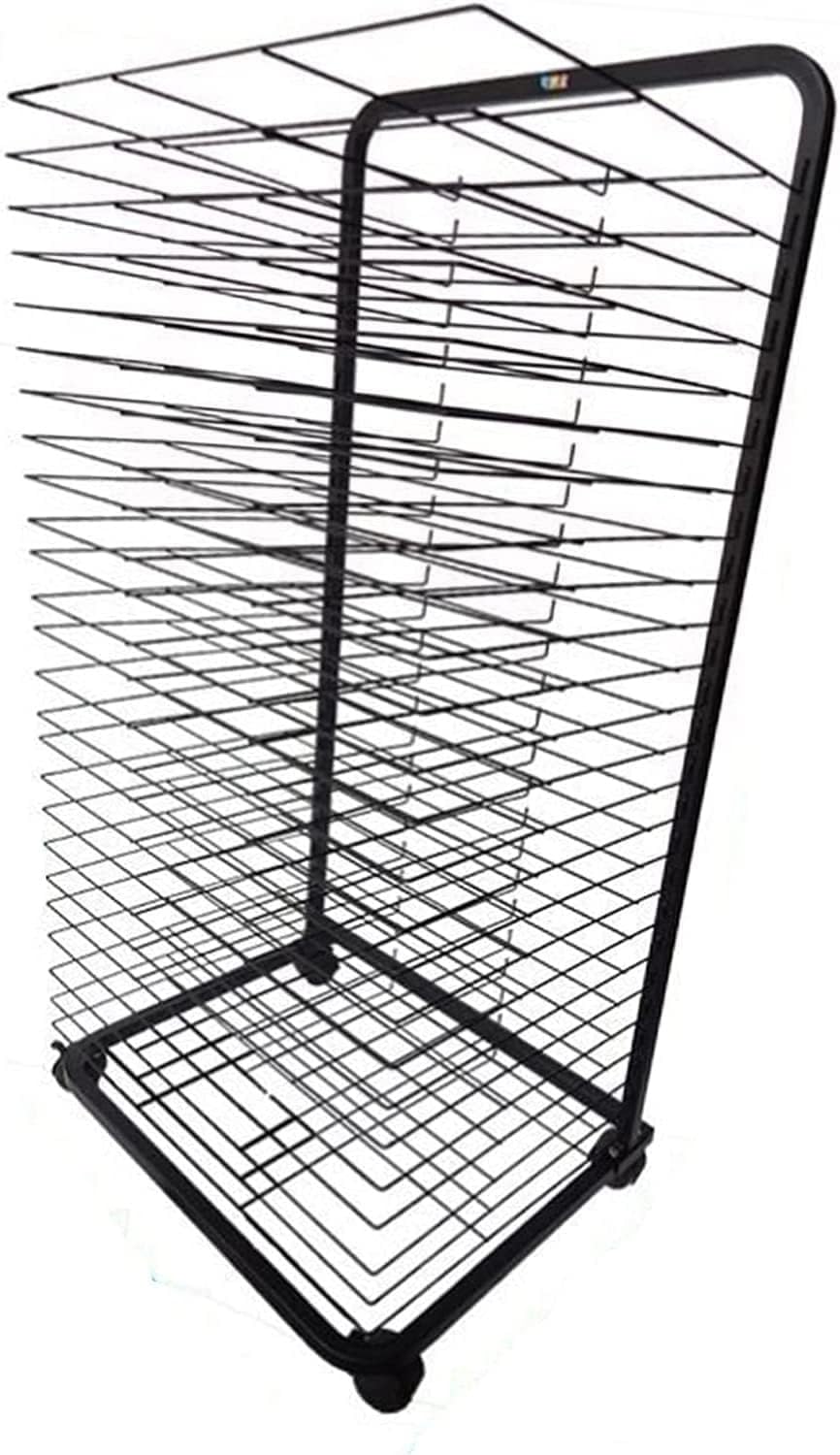 CWCQGH Art Storage Rack, Space-Saving Art Drying Rack, Mobile Drying Easel Rack, Classroom 25 Layers-Drying Wire Rack, for Works of Art Studios and Home Use