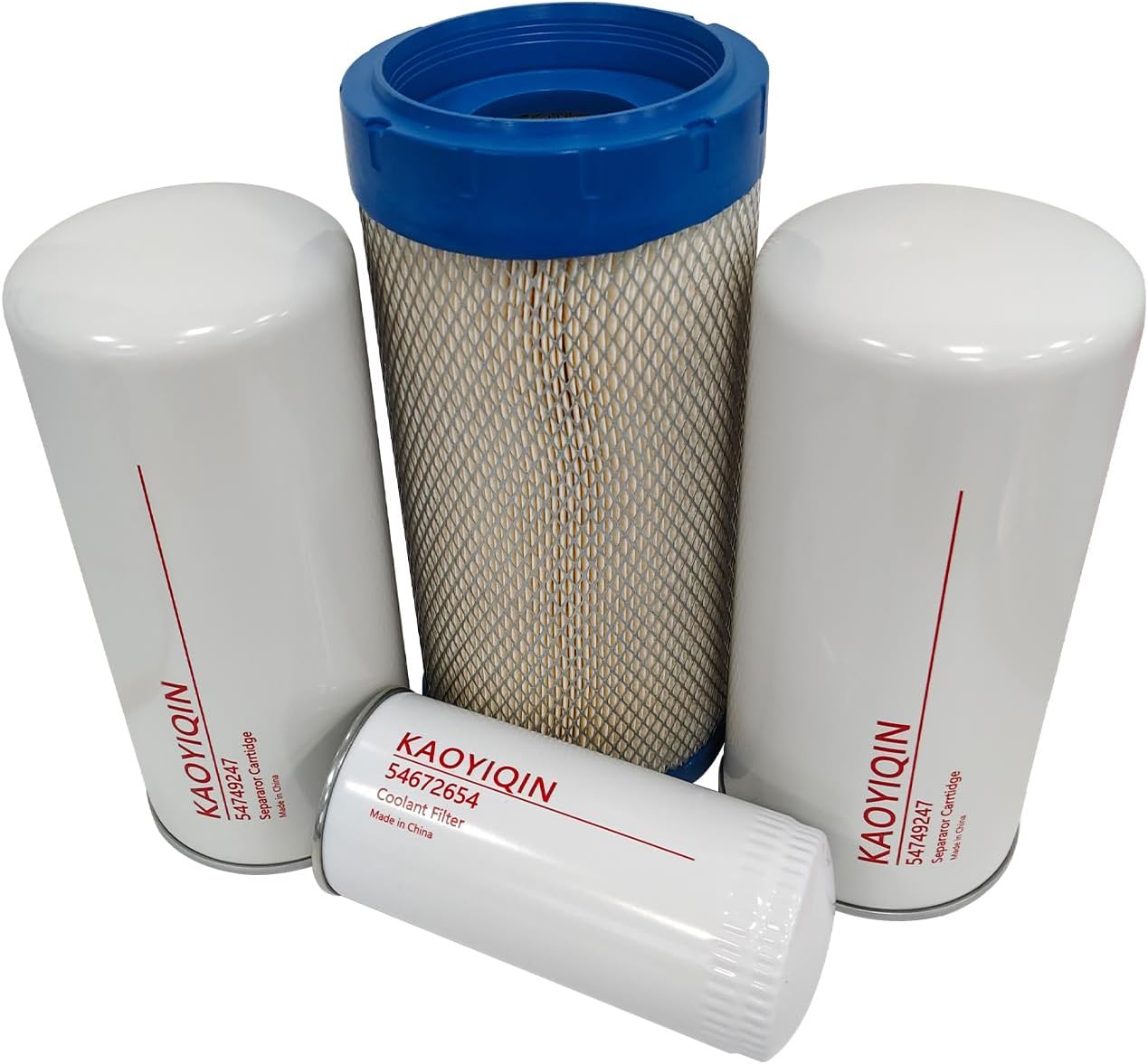 Filter kit KAYIQIN 22203095 Air Filter 54749247 Air/Oil Separator 54672654 Oil Filter, Compatible With Replacement Parts For 37PE UP6-50 Air Compressor