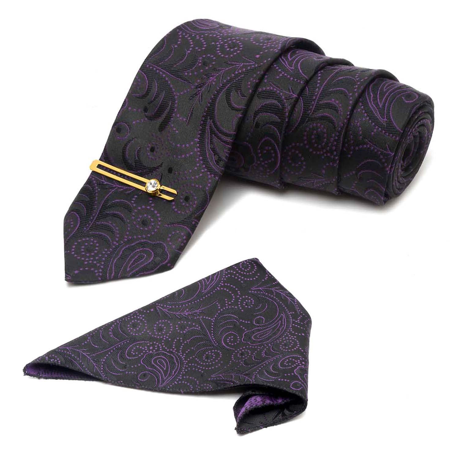 louis stitch Mens Italian Style Silk Necktie with Gold Tie Pin Gift combo (Czech)-picture-43