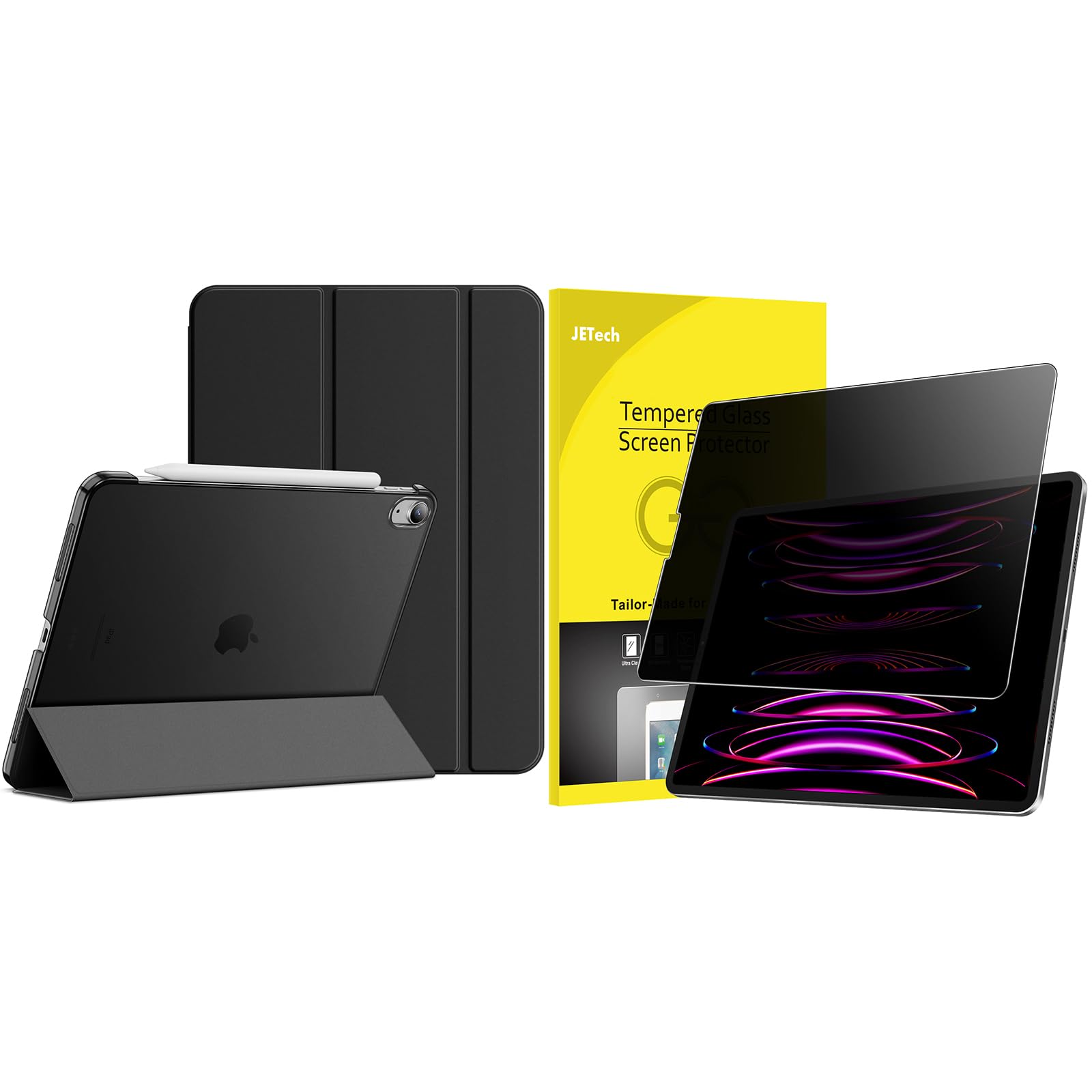 Funda iPad Air 5/4 JETech con protector de pantalla de privacidad kit completo 8