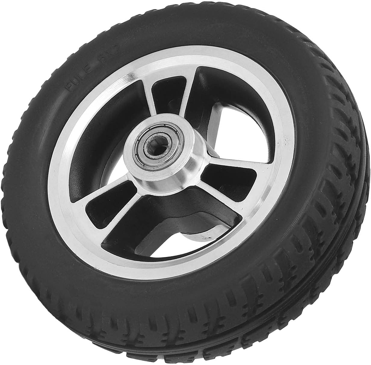 PerGar Wheelchair Wheel Replacement 6in for Wheelchairs, Aluminum Alloy Heavy Duty PU Solid Wheelchair Wheel, No Noise Non Slip Manual Wheelchairs