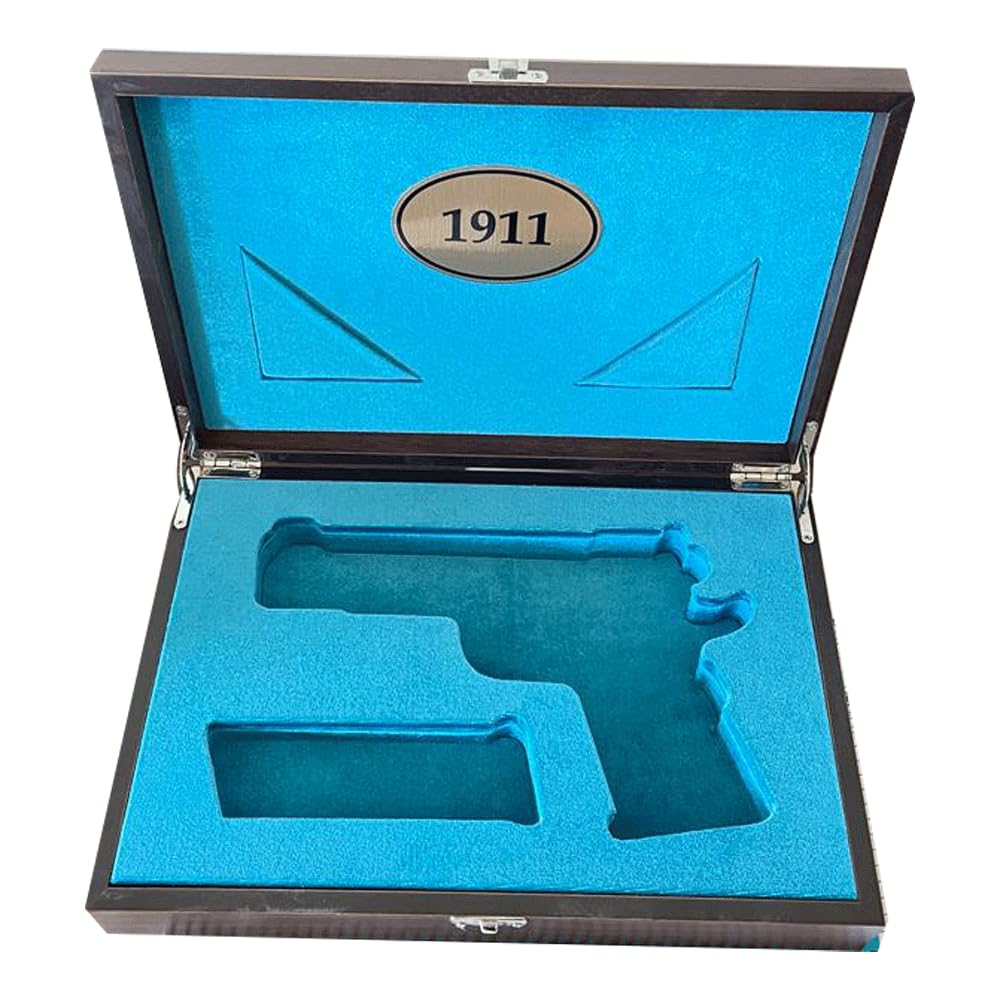 Colt パイソン(4inch)専用 高級木製化粧箱 GUNケース (Blue) Amazon.com: Salvatore Walnut Bag For Colt 1911 Genuine Wood Case