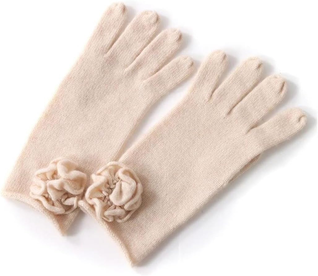 Fnfmrfmr Women's Wool Blend Gloves Winter Cycling Handmade Crochet Driving Warm Gloves