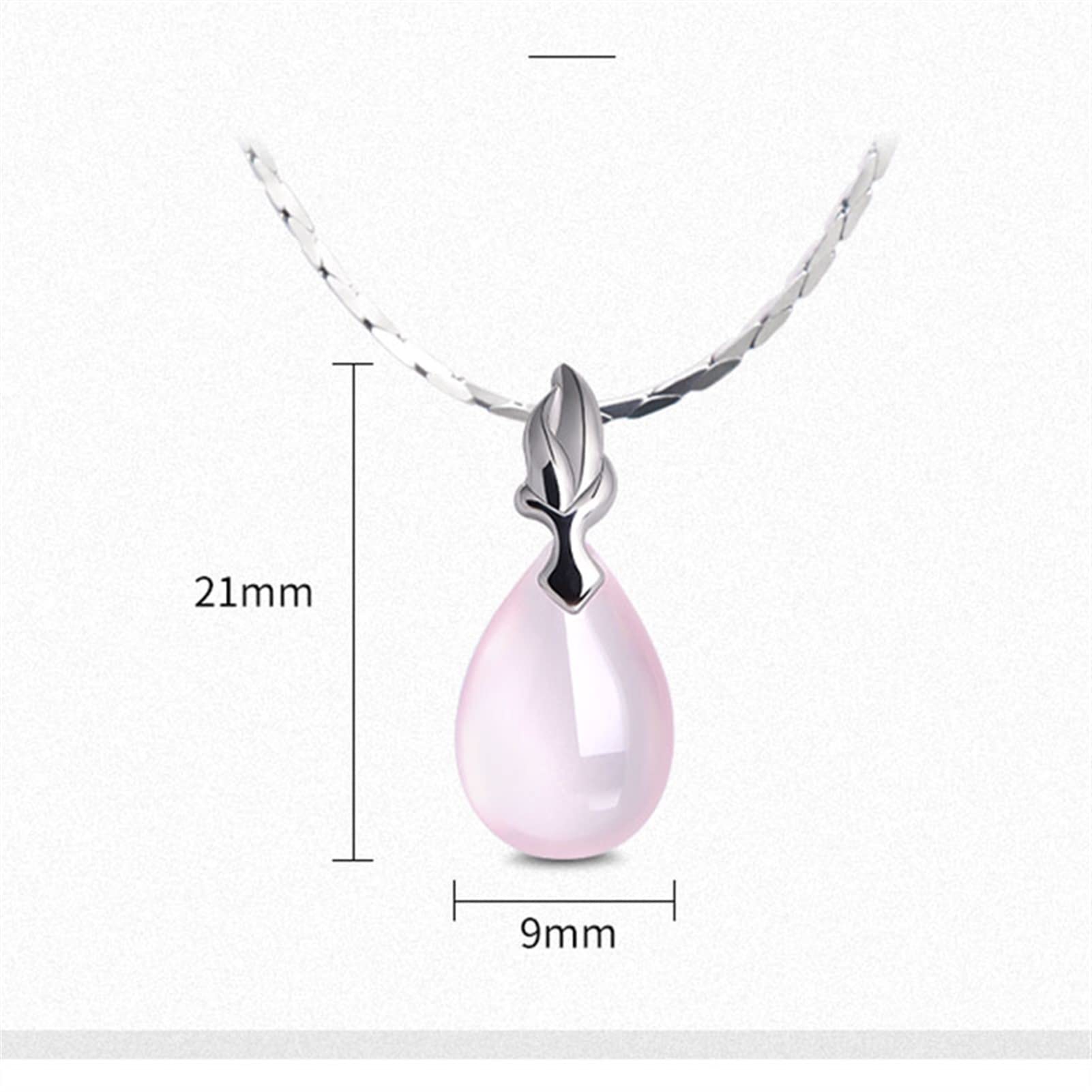 Collane Signore temperamento elegante collana rosa pietre preziosa a forma di gemma a forma di goccia elegante collana di lusso gioielli gioielli Collana da donna ( Chain length : 45cm )